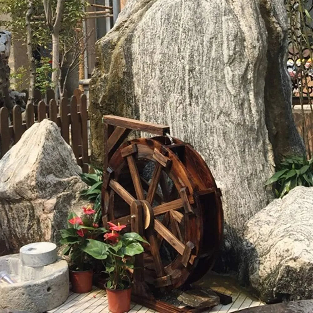 EEDS Water Wheel Fountain for Outdoor Garden with Stand