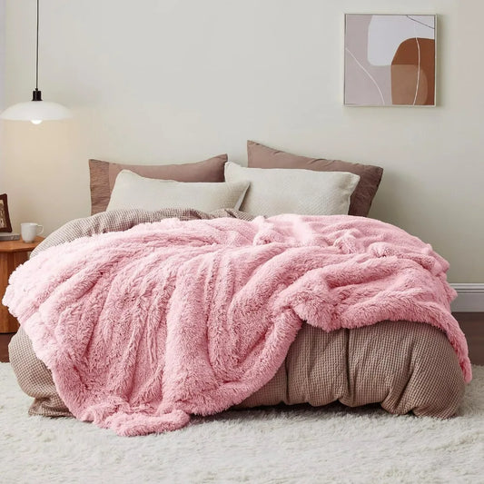 Sherpa Faux Fur Blanket Soft Plush Warm Minky Cozy Throw