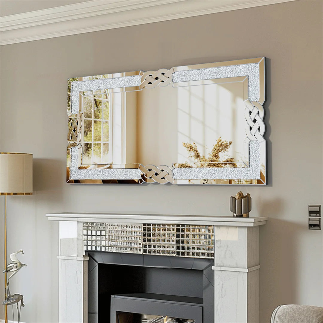 LUVODI Diamond Crush Full Body Wall Mirror For Bathroom