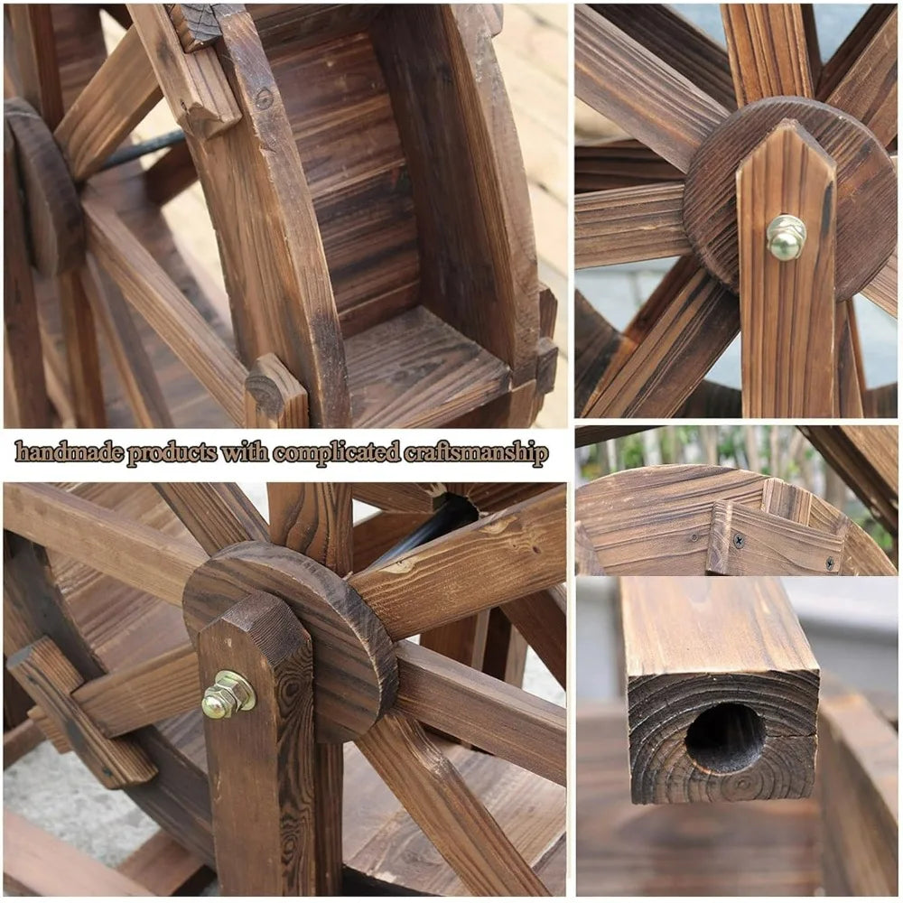 EEDS Water Wheel Fountain for Outdoor Garden with Stand