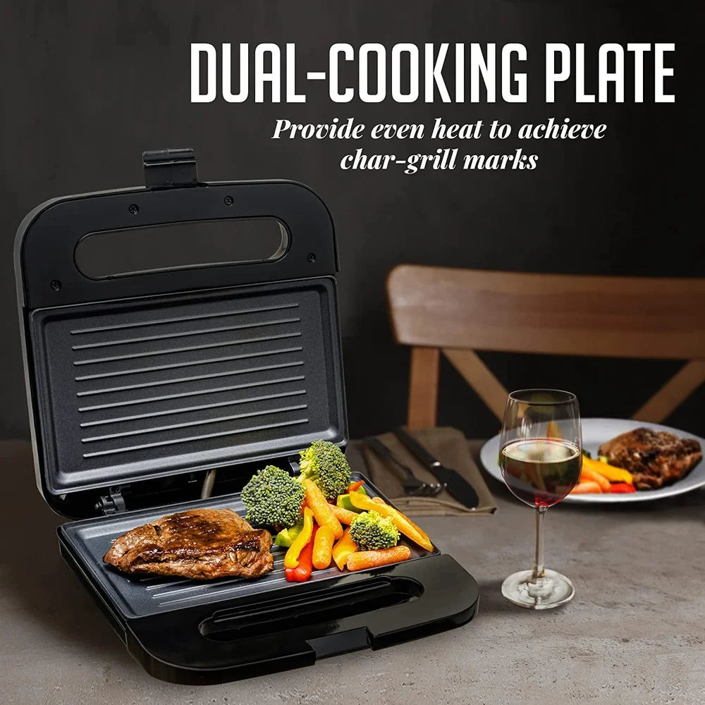Warm Welcome Decor Panini Press Grill With Nonstick Plates