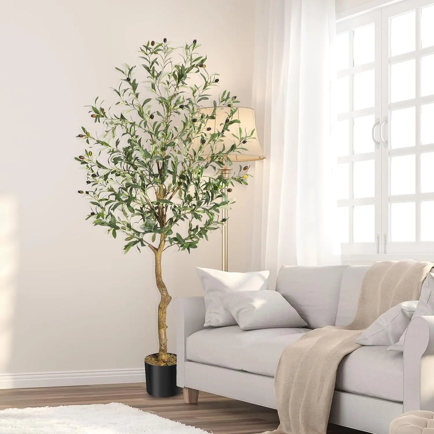 HiMISCN Artificial Olive Tree for Home and Office Decor