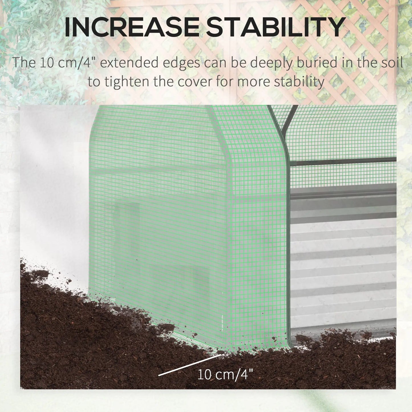 Outsunny Steel Raised Garden Planter Kit With Greenhouse