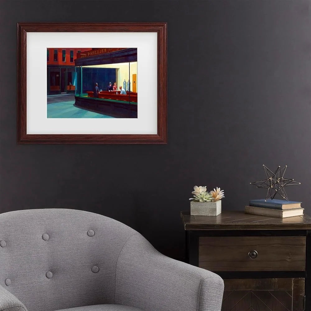 Dutrieux Edward Hopper Nighthawks Framed Canvas Art Print