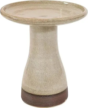 Sunnydaze Ceramic Outdoor Bird Bath Hand Painted UV Frost