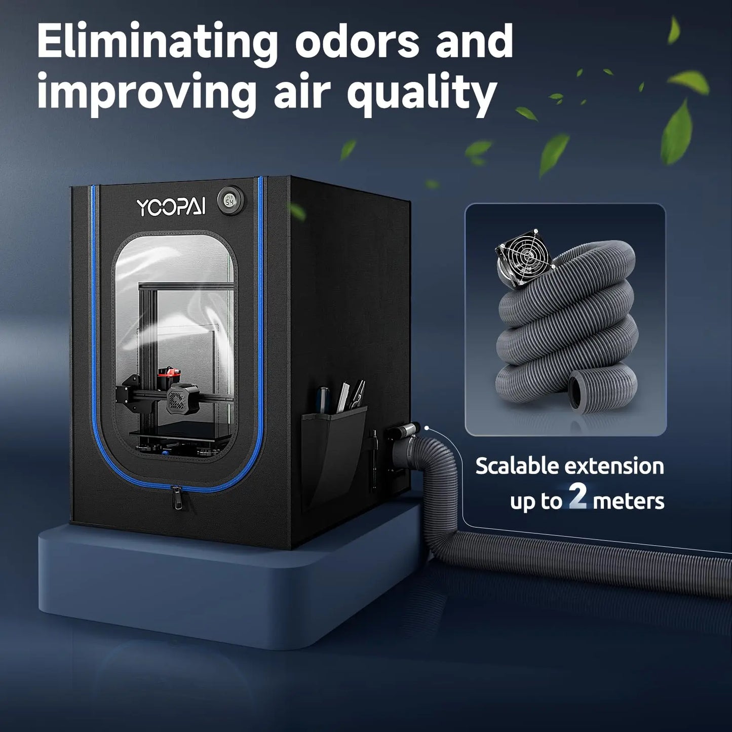 Yoopai 3D Printer Enclosure with LED Light and Ventilation Kit