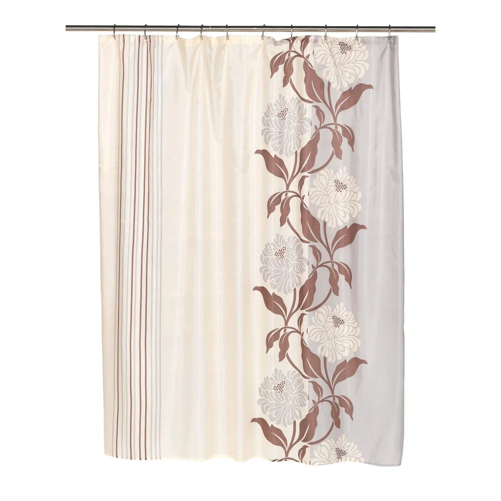 Durable Water Resistant Fabric Shower Curtain 70x72 Machine Washable Polyester Unique Design Matching Window Curtain Available