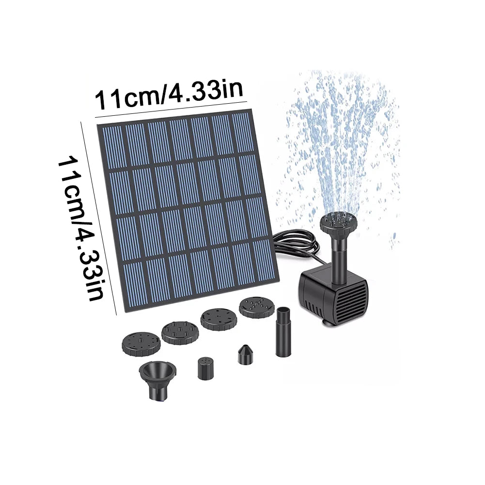 Solar Powered Fountain Pump Kit for Ponds and Bird Bath
