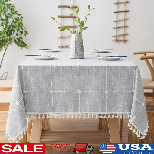 Warm Welcome Decor Wrinkle Resistant Tablecloth Waterproof