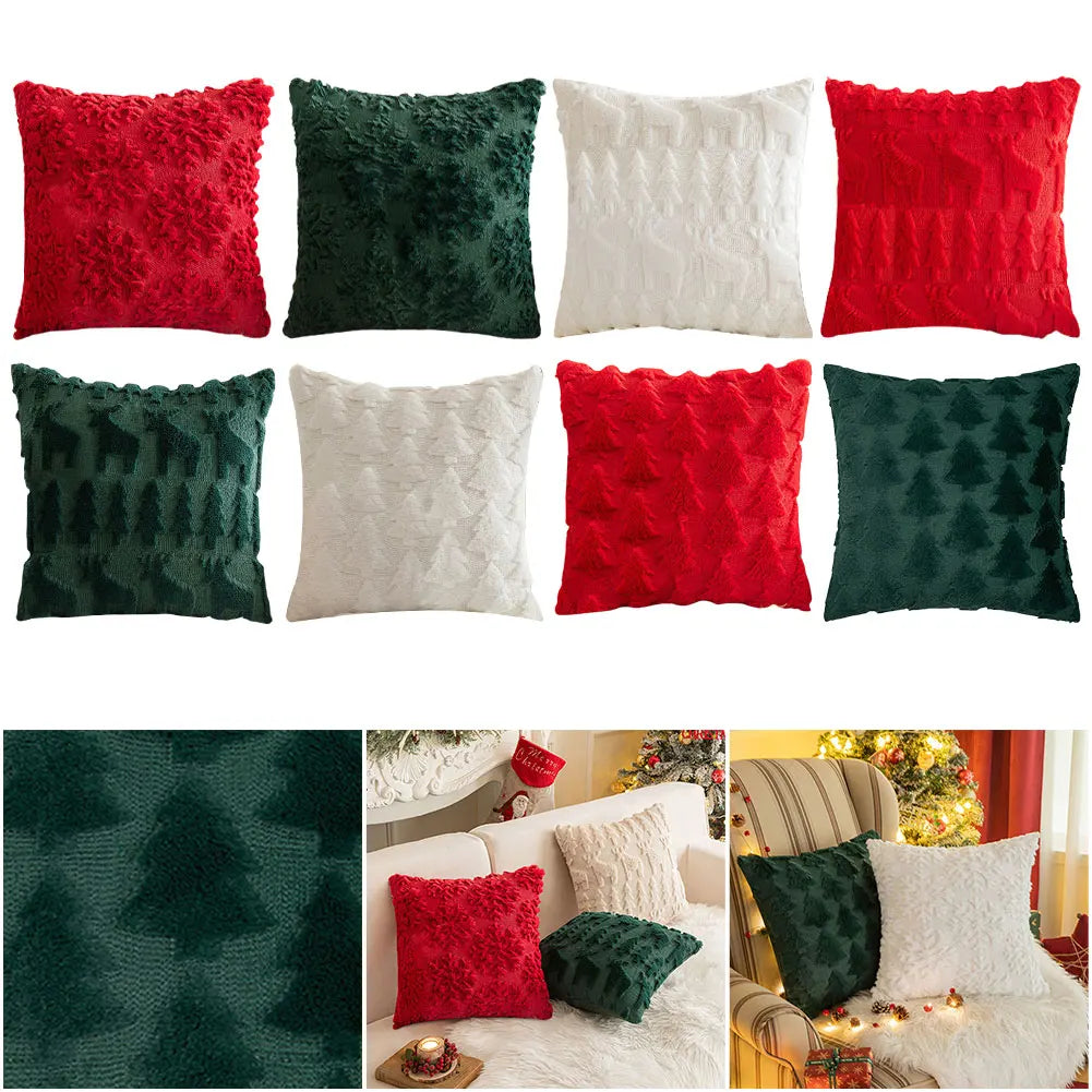 Craft of Weaving Christmas Pillow Covers Plush Cushion Case Sofa