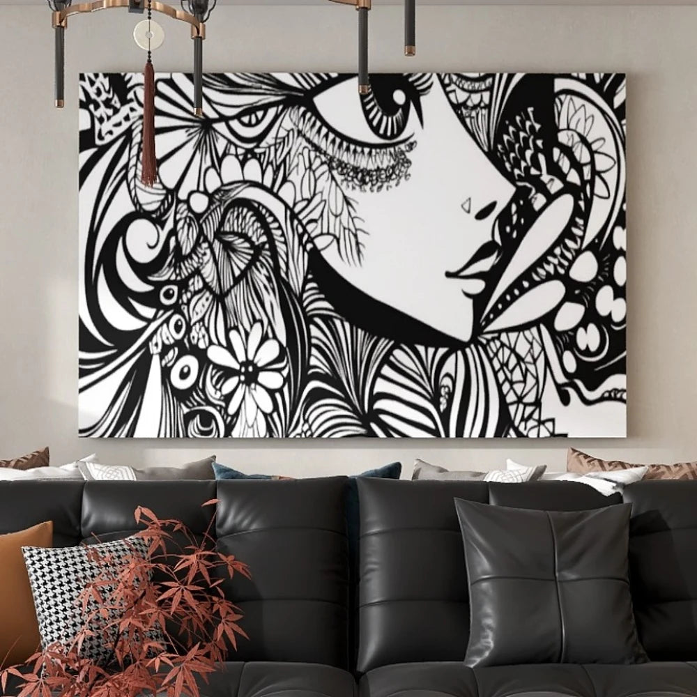 Pine Wood Canvas Wall Art Frame Bedroom