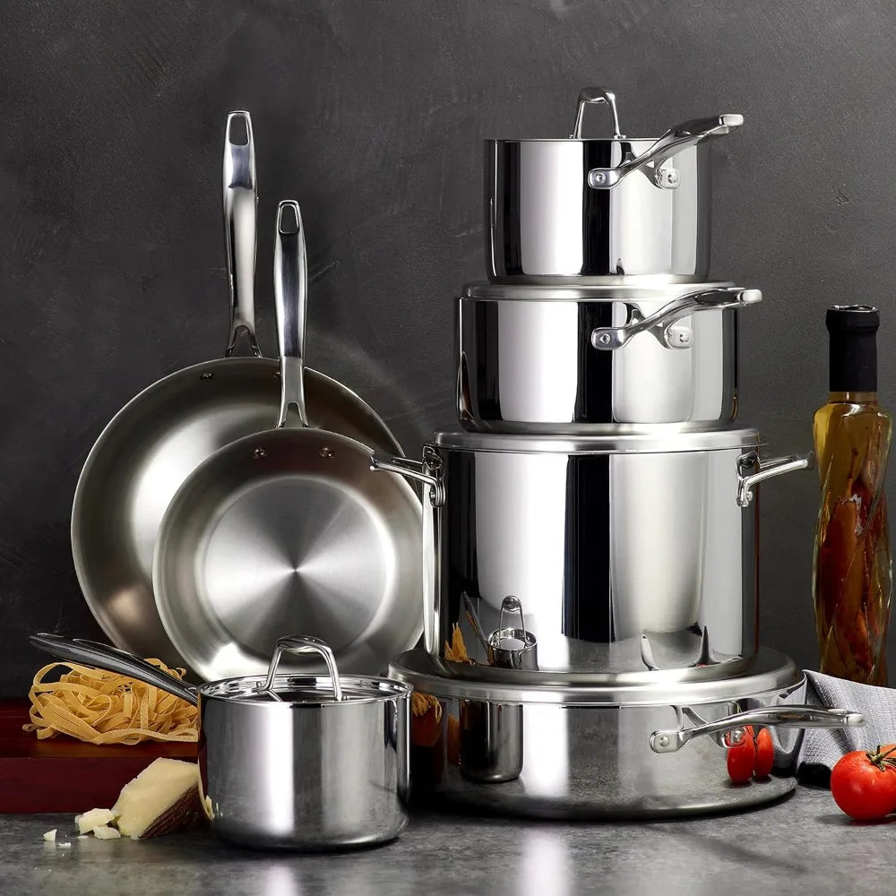Warm Welcome Decor Tri Ply Cookware Set Stainless Steel