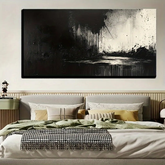 Hign-concerned Abstract Canvas Wall Art Pine Wood Frame
