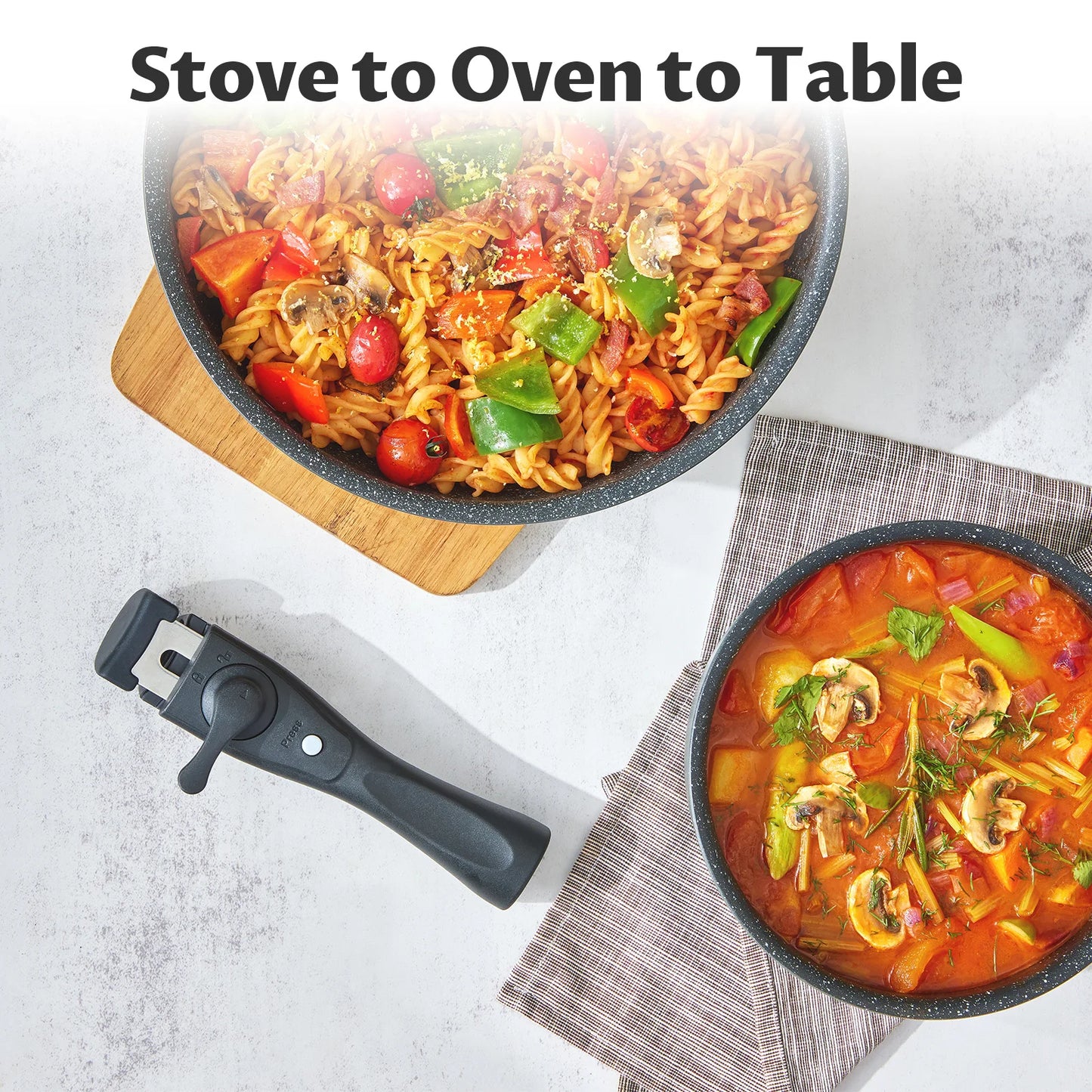 Warm Welcome Decor Induction Cookware Set Nonstick Pots