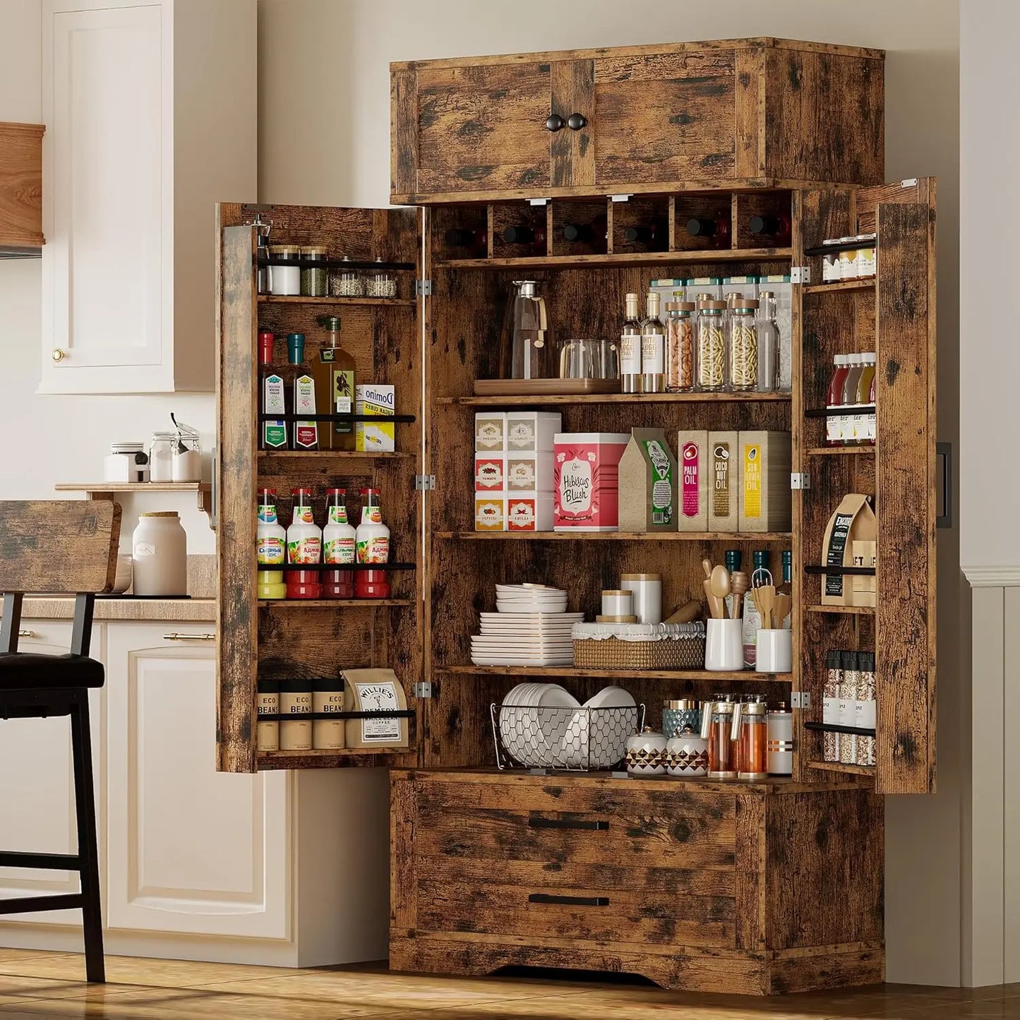 Warm Welcome Decor Ironck Kitchen Pantry With Shelves