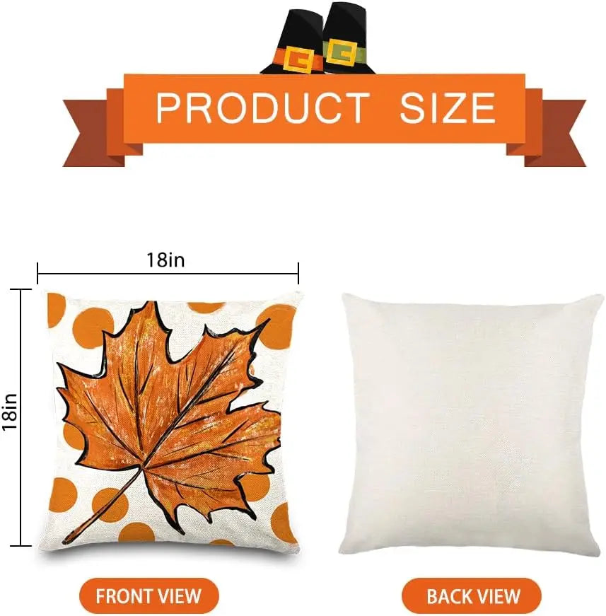 Craft of Weaving Fall Pumpkin Leaves Thanksgiving Pillow Covers