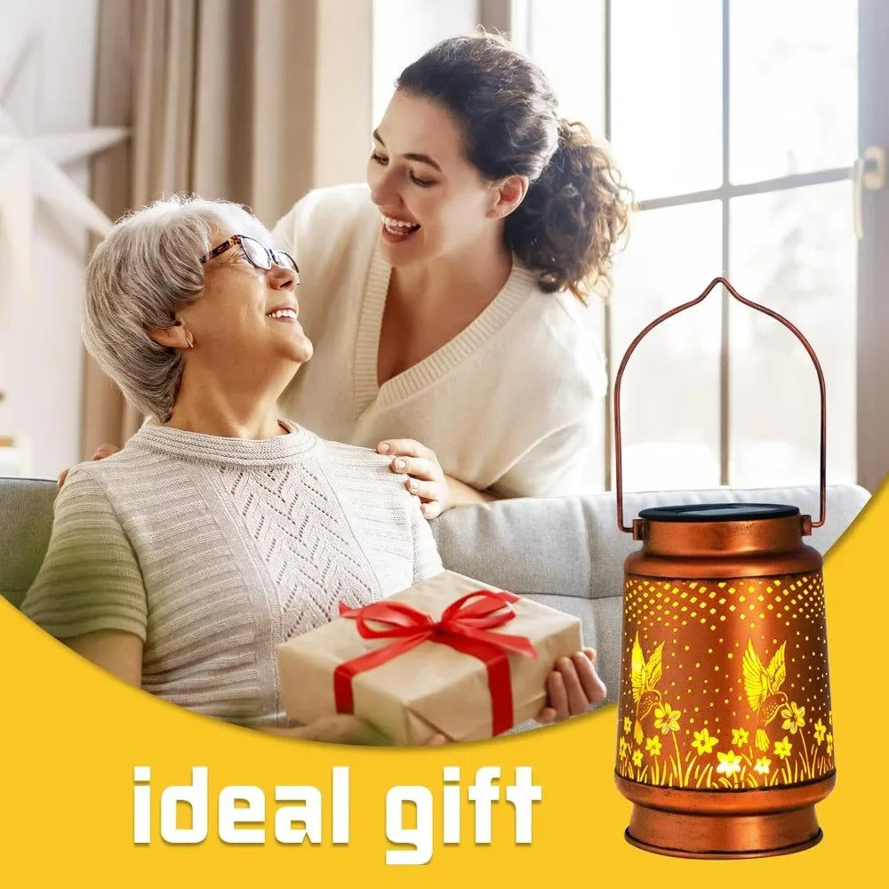 Warm Welcome Decor Solar Lanterns Outdoor Hanging 4 Pack