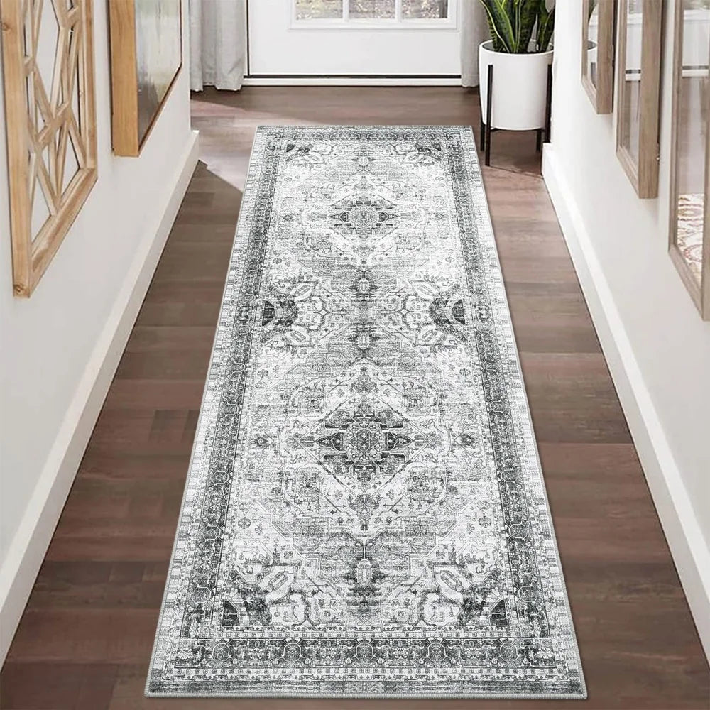 HobbyLane Washable Hallway Runner Rug Non Slip Indoor Low Profile