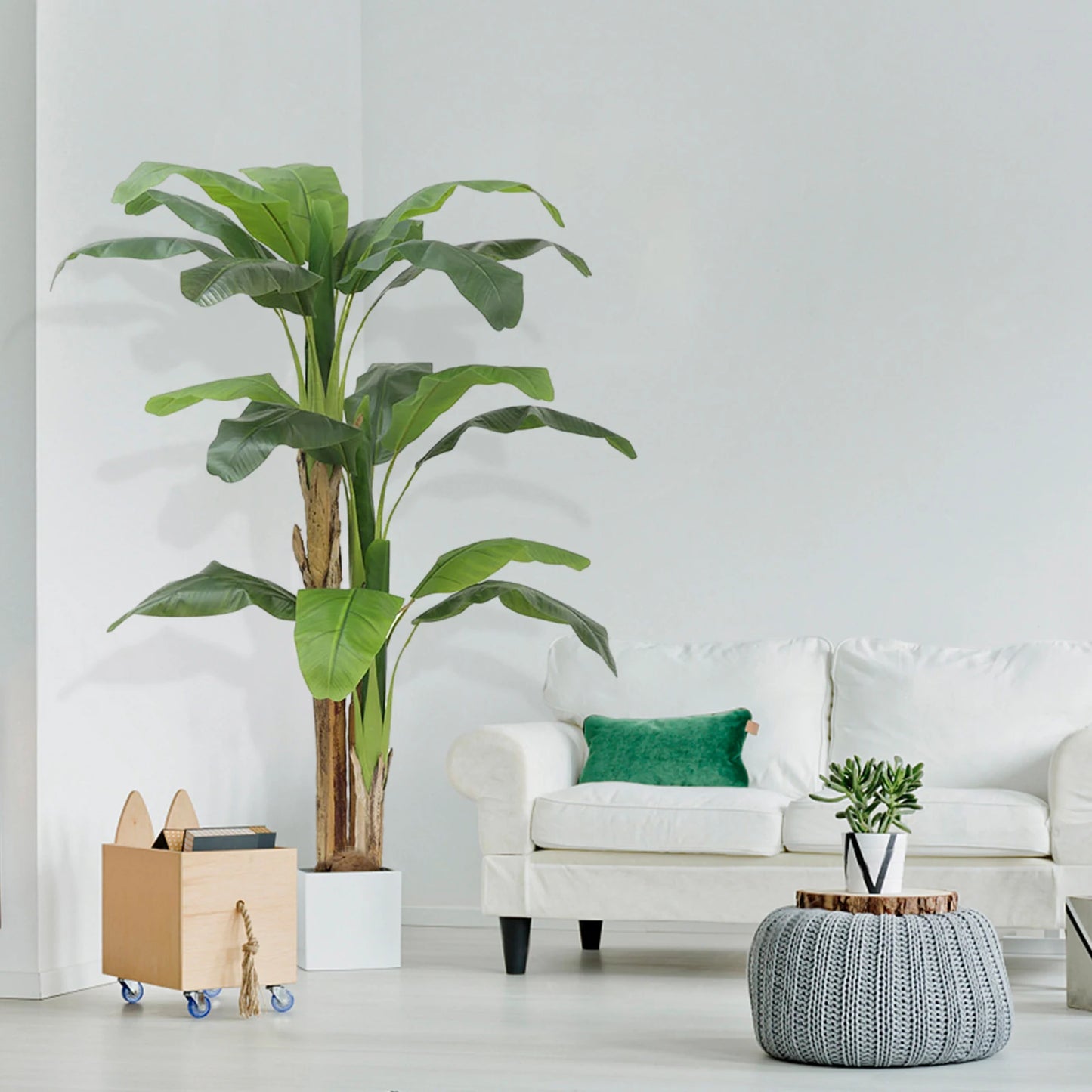 HiMISSCN Artificial Banana Tree Faux Plant For Home Decor