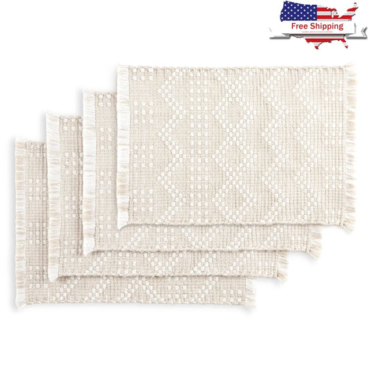 Warm Welcome Decor 4 Piece Vinyl Placemat Set Durable