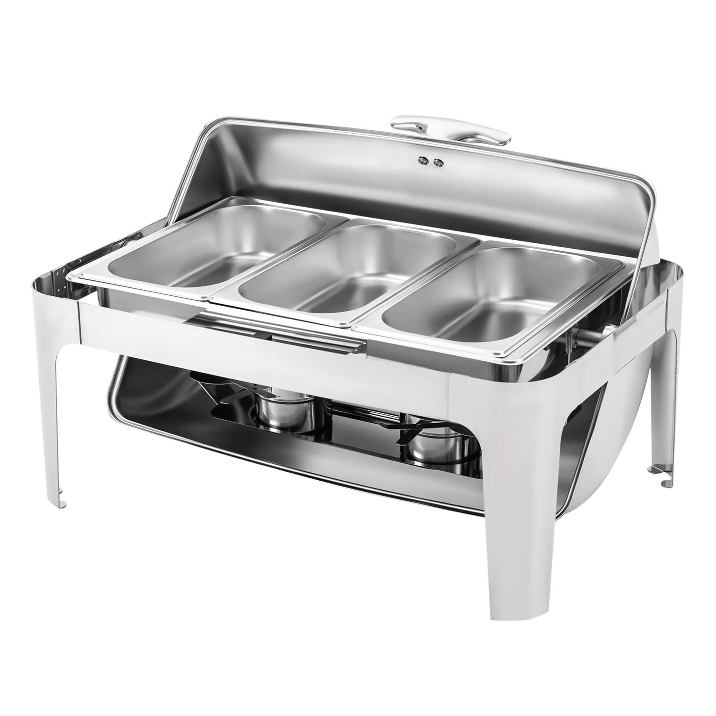 Roll Top Chafing Dish - Rectangular Buffet Server Set