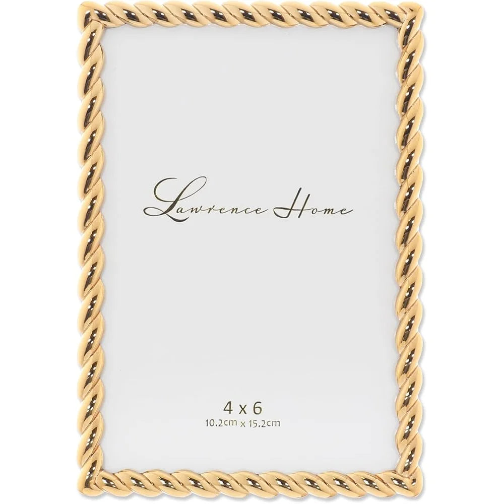 Dutrieux Rope Picture Frame Metal Glass Tabletop Wall Mount