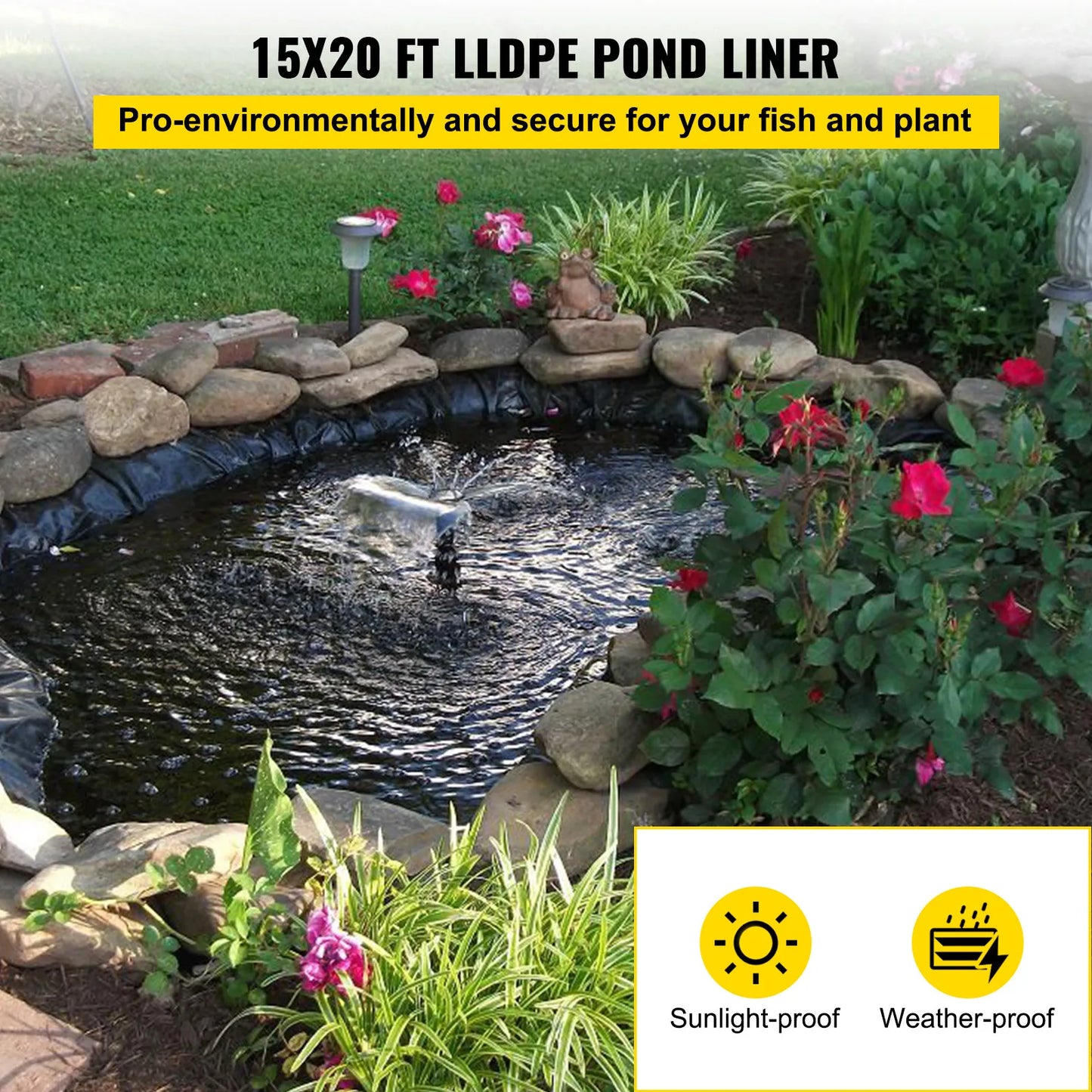 LLDPE Pond Liner Waterproof for Fish Ponds Durable