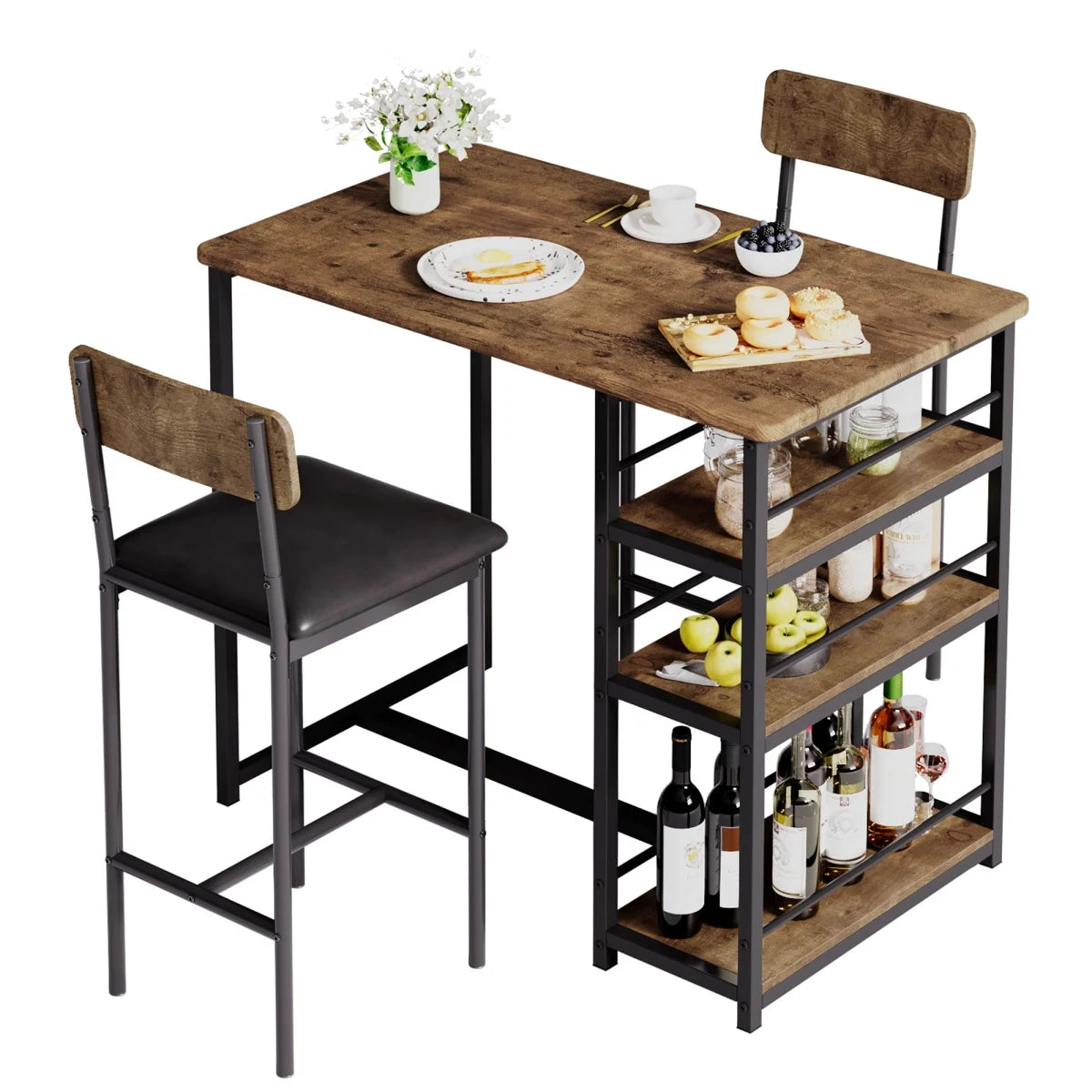 Warm Welcome Decor 2 Person Dining Table Set With Chairs