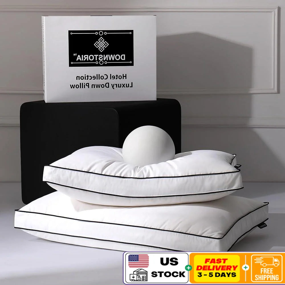 DUTRIEUXCN Luxury Down Pillows Set of 2 Hotel Quality