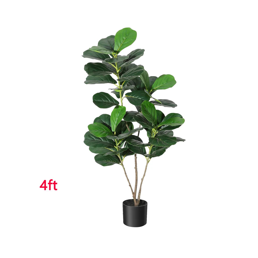 HiMISCN Fiddle Leaf Fig Tree Artificial For Home Decor