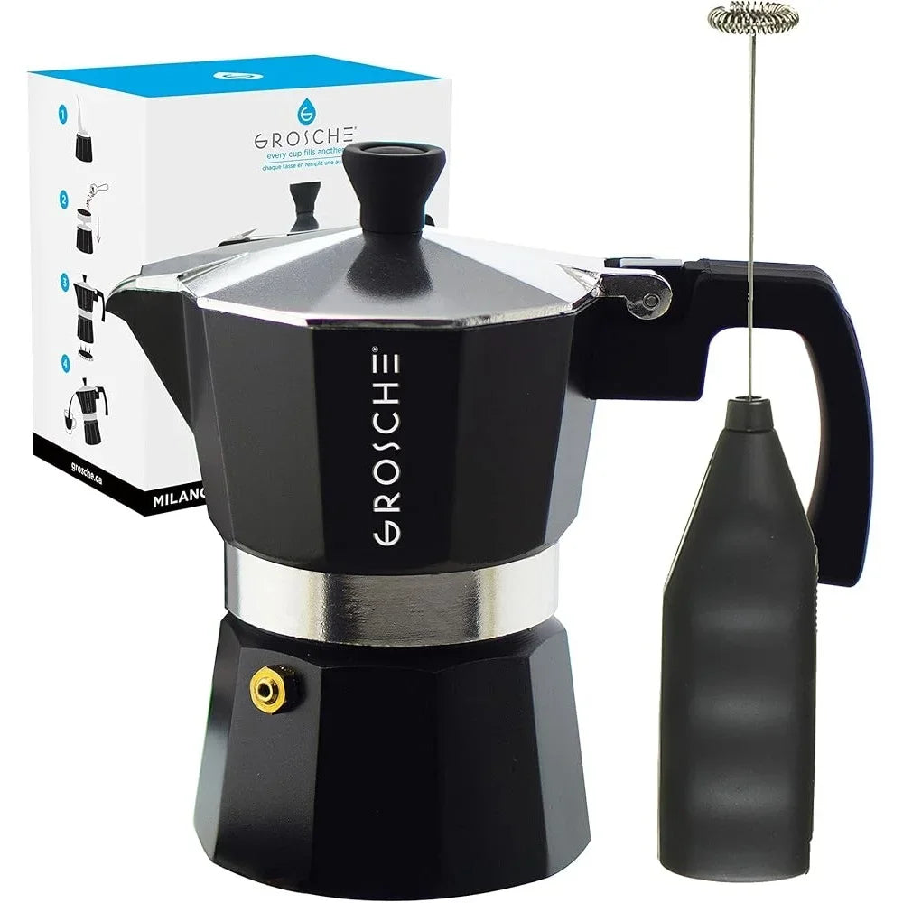 Warm Welcome Decor Moka Pot Espresso Maker Milk Frother