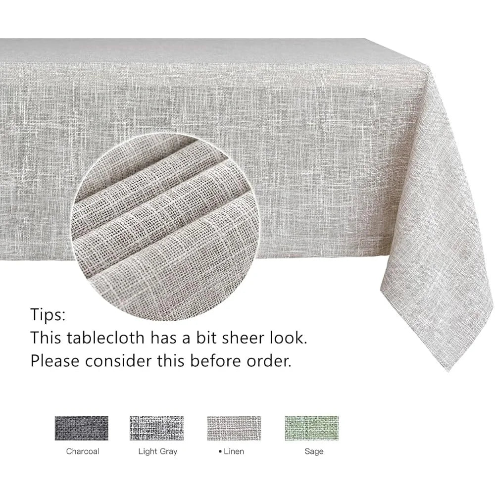 Warm Welcome Decor Polyester Tablecloth Wrinkle Resistant