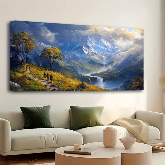 Hign Concerned Pinewood Frame Landscape Wall Art California