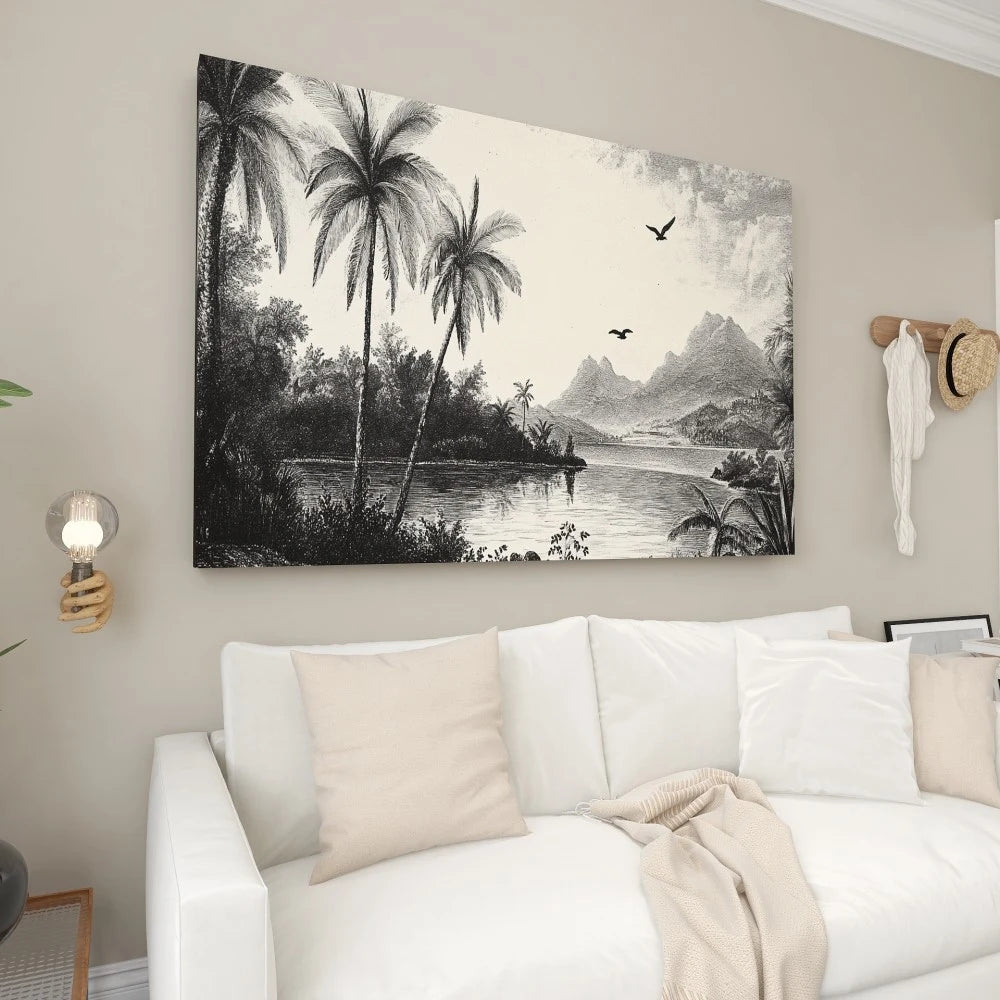 olid Wood Frame Canvas Wall Art