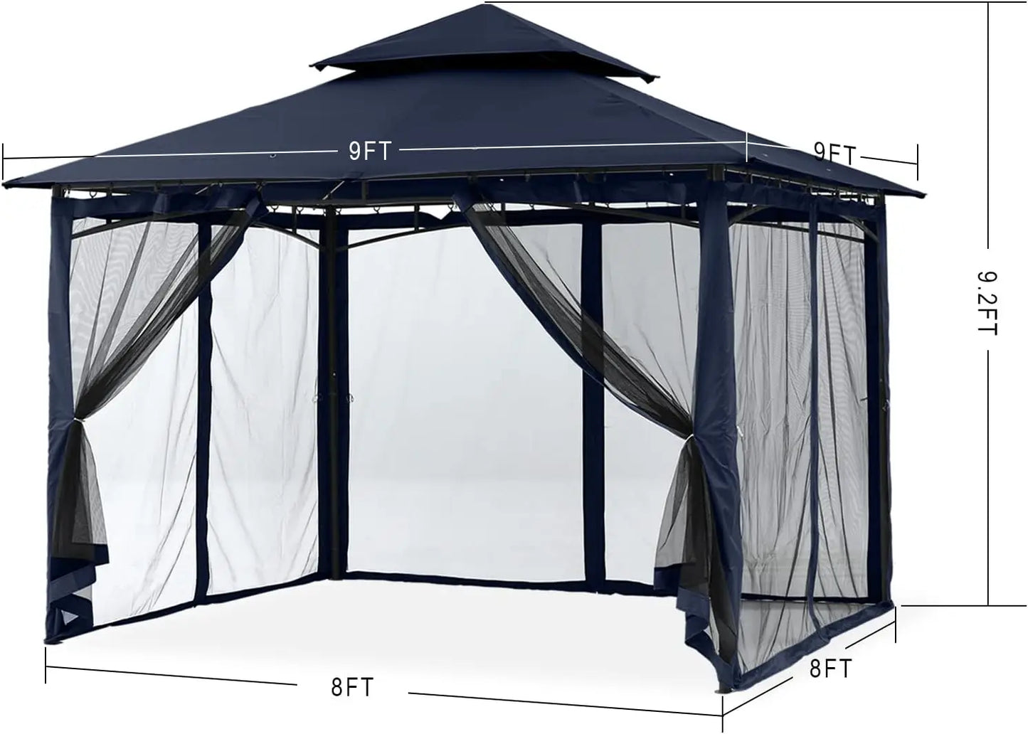 Feature Garden Gazebo With Stable Steel Frame Netting