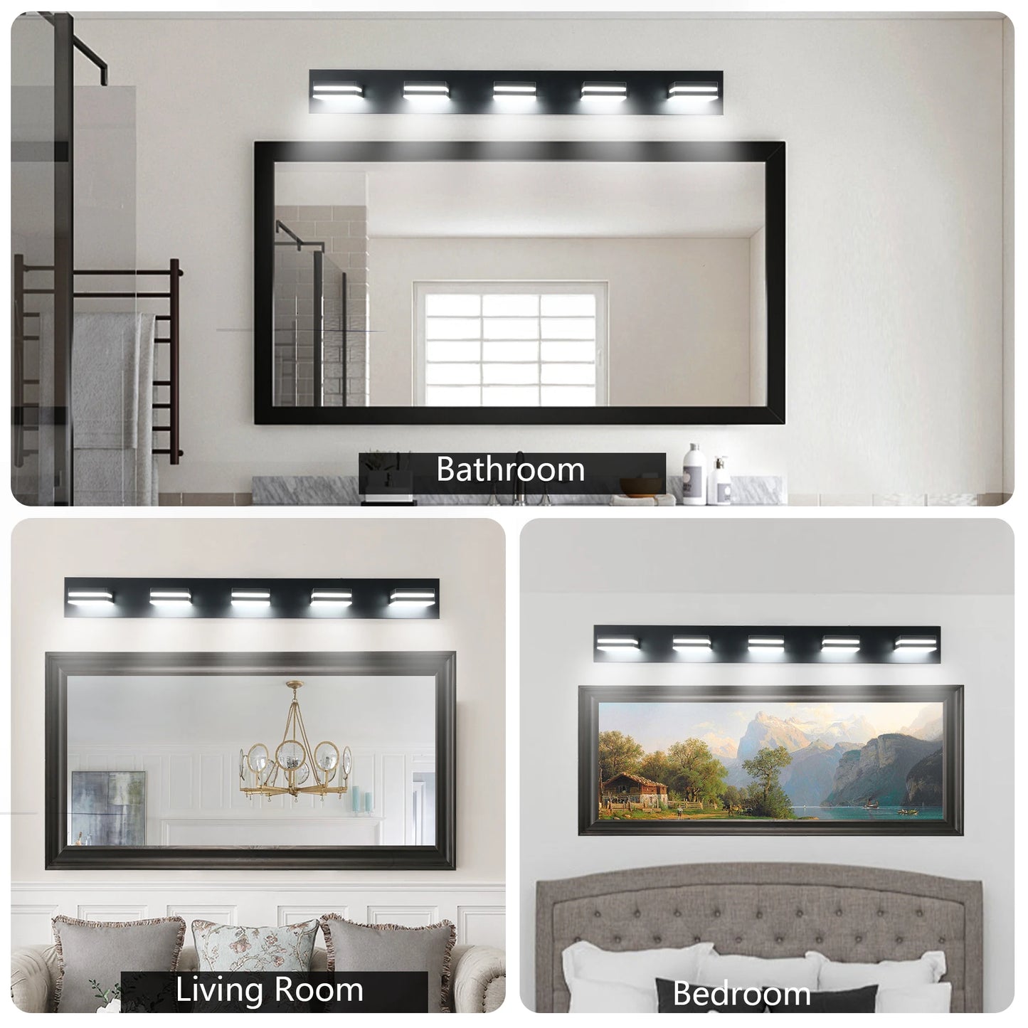 ARLGSITE Modern LED Vanity Light 5 Lights Wall Sconce