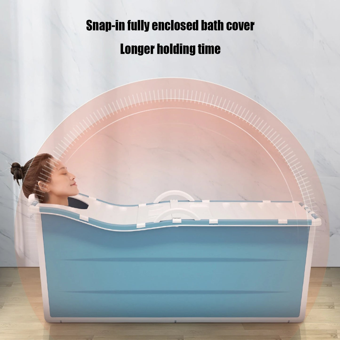Cover Portable Foldable Bathtub For Adults Spa Soaking Tub