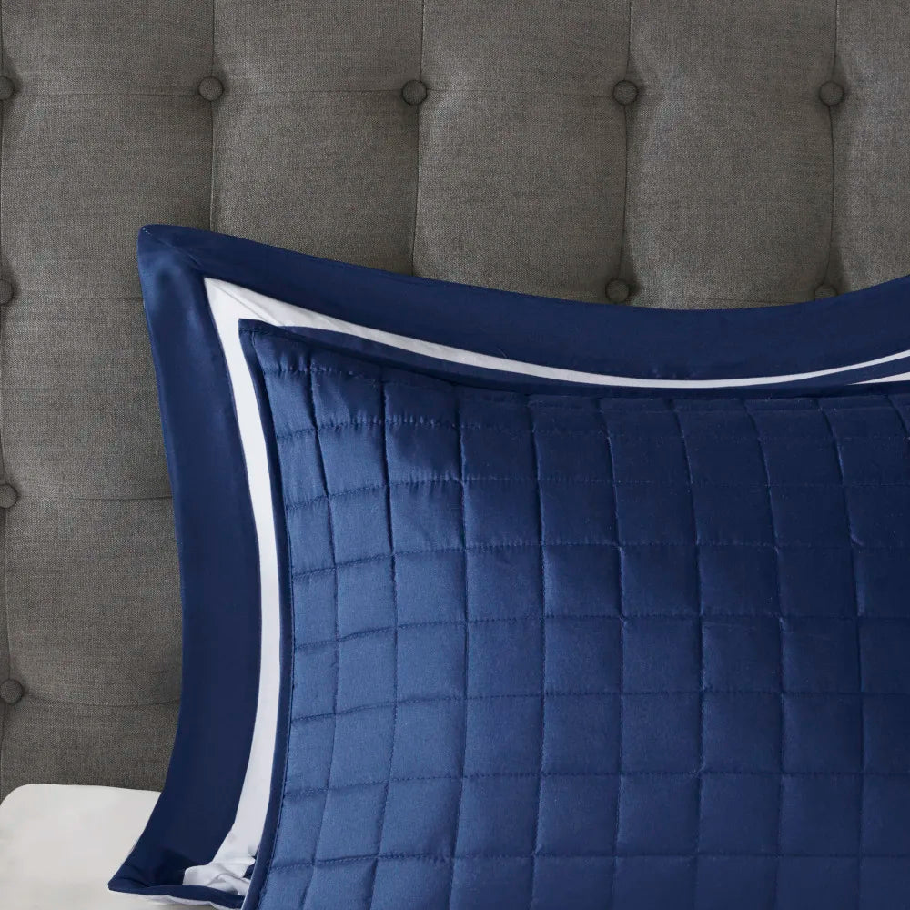 Eight Piece Comforter And Quilt Set Polyester Cotton Blend