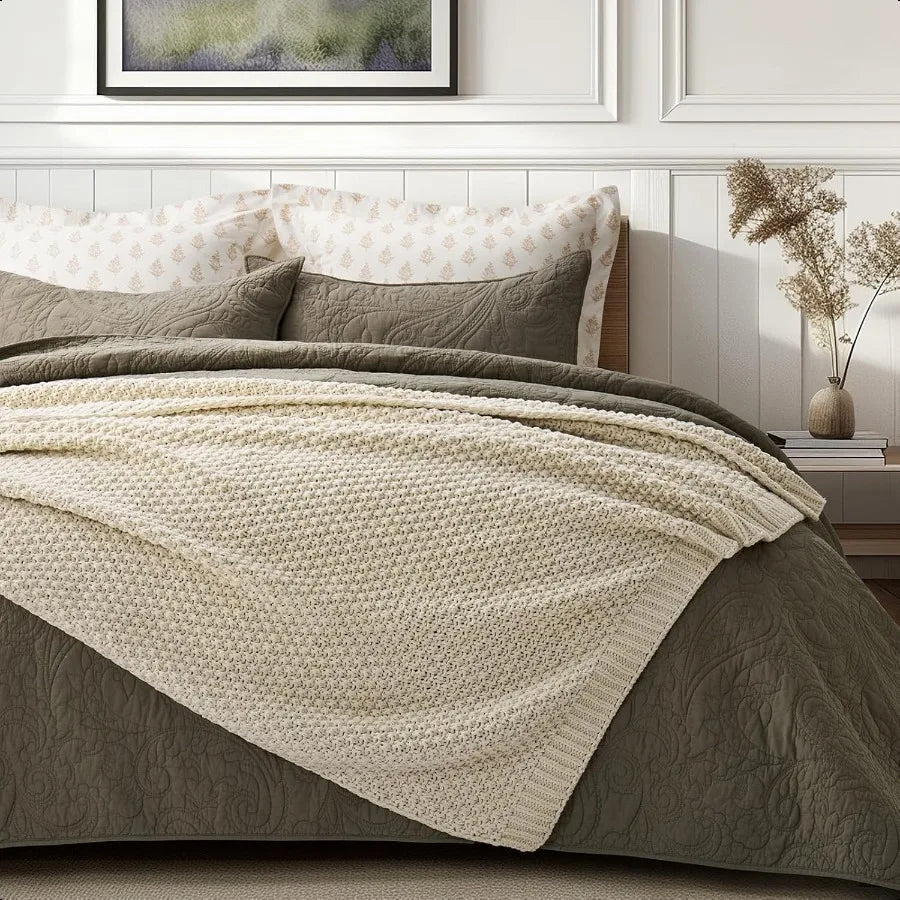 Craft of Weaving Chunky Chenille Knit Throw Blanket