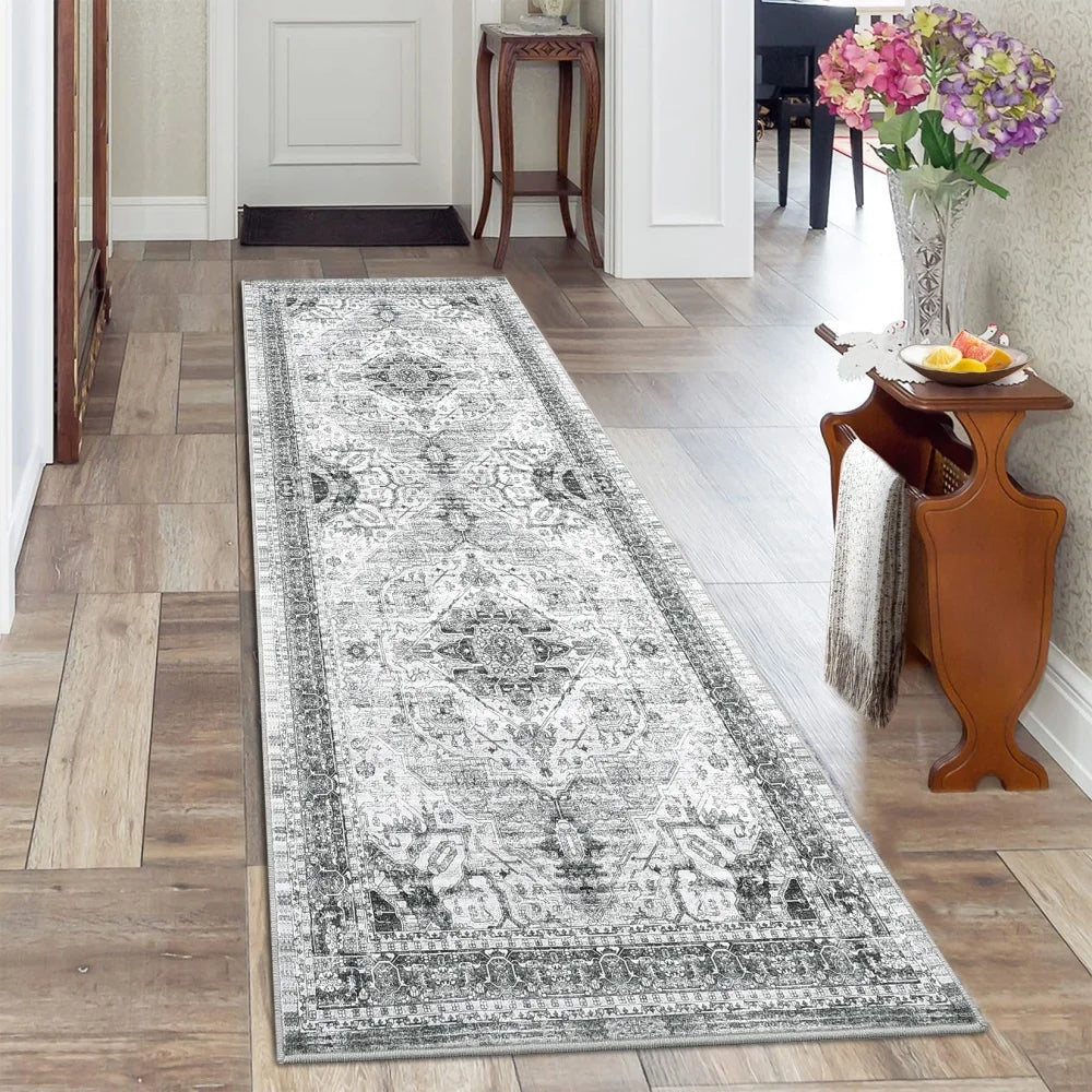 HobbyLane Washable Hallway Runner Rug Non Slip Indoor Low Profile