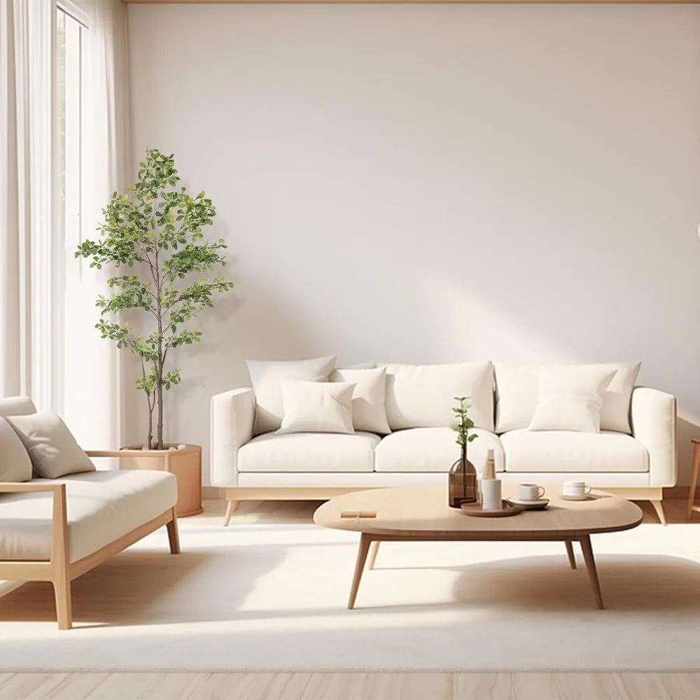 Faux Olive Tree With Natural Trunk And Realistic Leaves