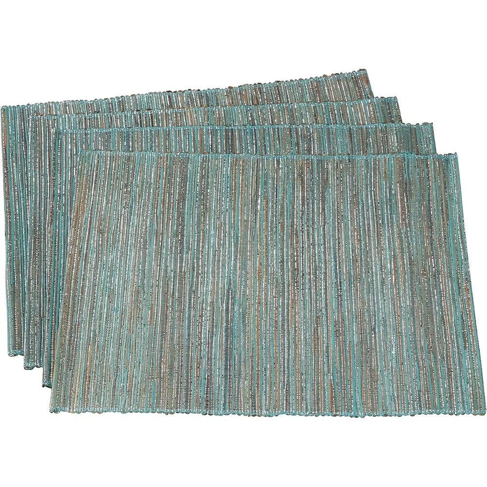 Warm Welcome Decor Shimmering Woven Nubby Placemat Set