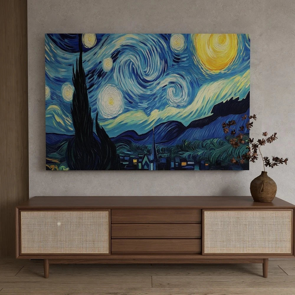 Canvas Wall Art Pine Solid Wood Frame