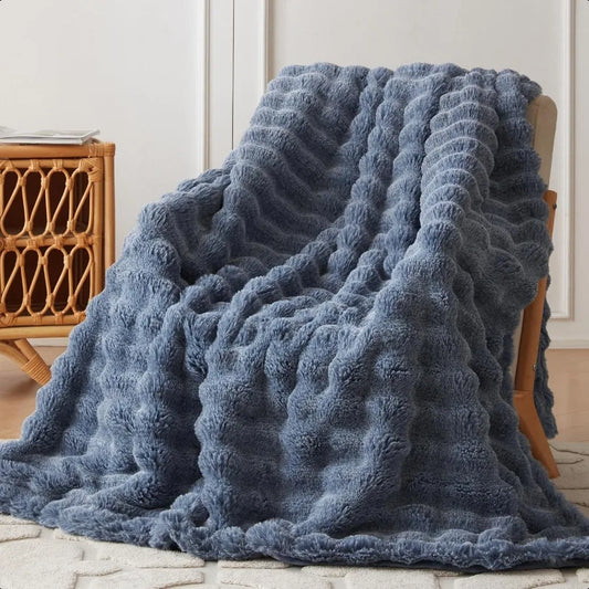 Craft Of Weaving Faux Fur Throw Blanket For Couch