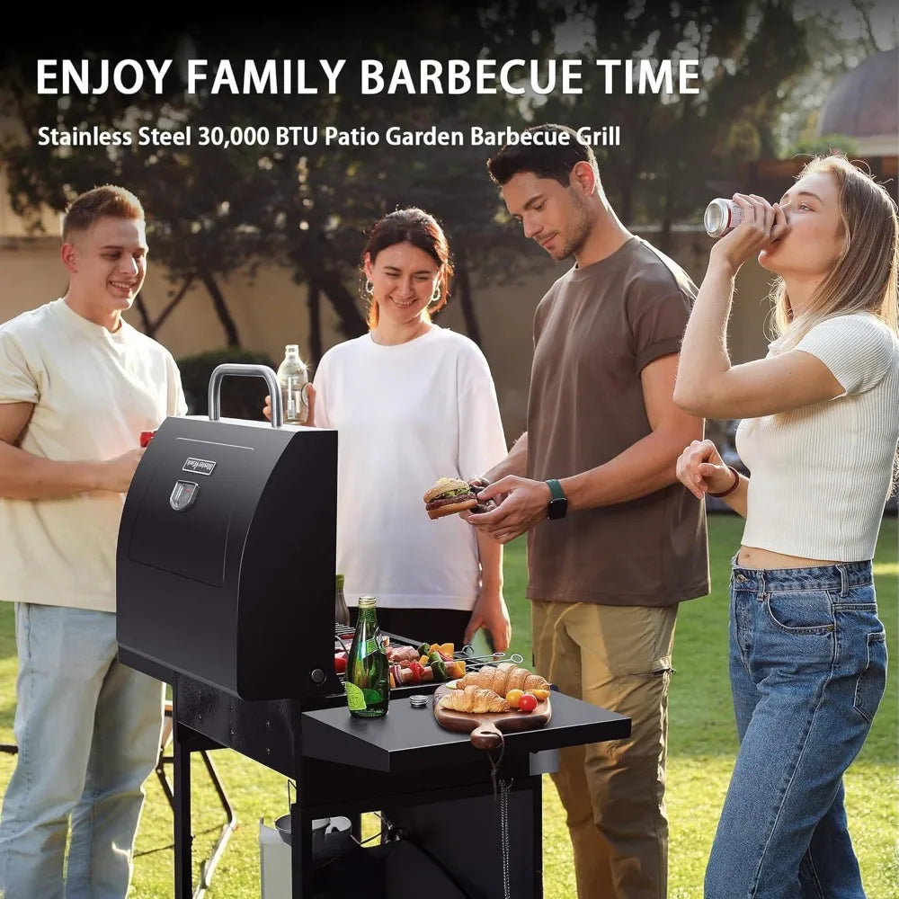 RBXC 3 Burner Propane Gas Grill Stainless Steel 30000 BTU