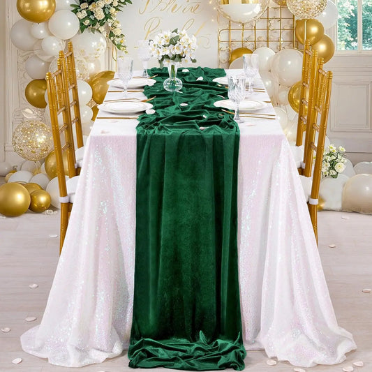 Warm Welcome Decor Velvet Table Runner For Wedding